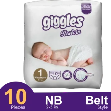 Giggles Belt System Baby Diaper (Newborn) (2-5Kg) (10 Pcs) - Rokomari product